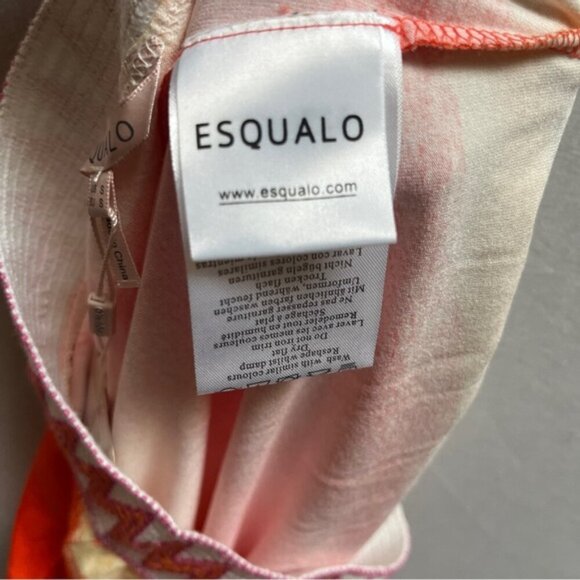 NWT Esqualo bright orange yellow ombre maxi skirt Sz S - Picture 5 of 10